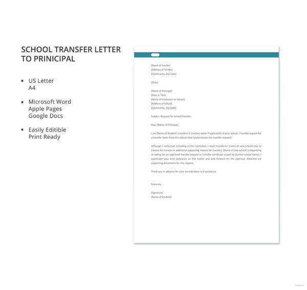 transfer letter to school principal .doc